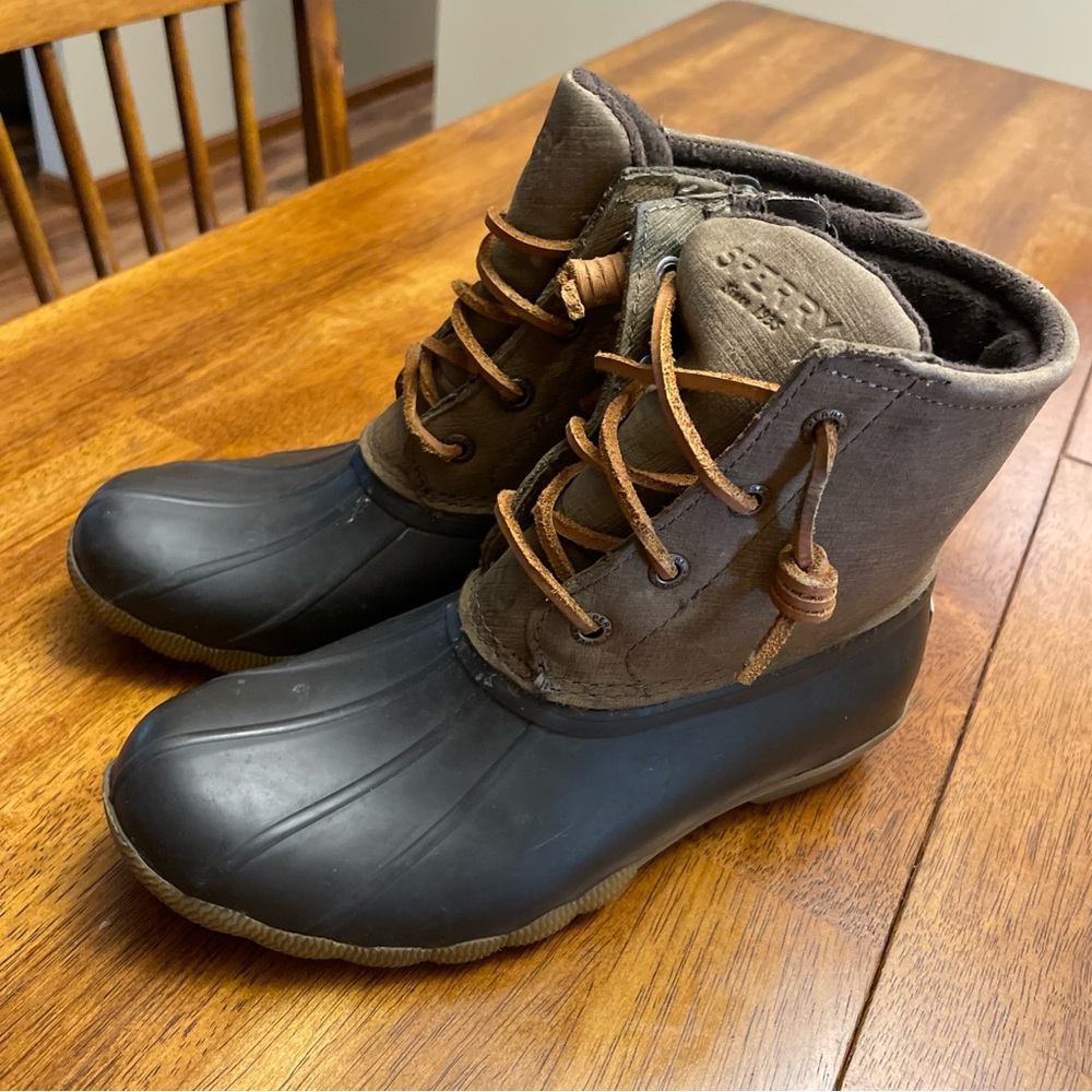 Sperry Women’s Saltwater Duck Rubber Waterproof Boots shoes sz 5.5 🥾🥾